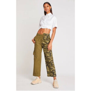 Choosy Khaki/Black Two Tone Pants Size 2 NWT